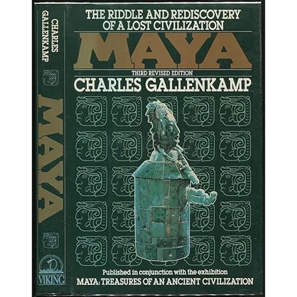Vintage 1985 Maya Riddle Rediscovery Lost Civilization Book Charles Gallenkamp - Picture 1 of 1